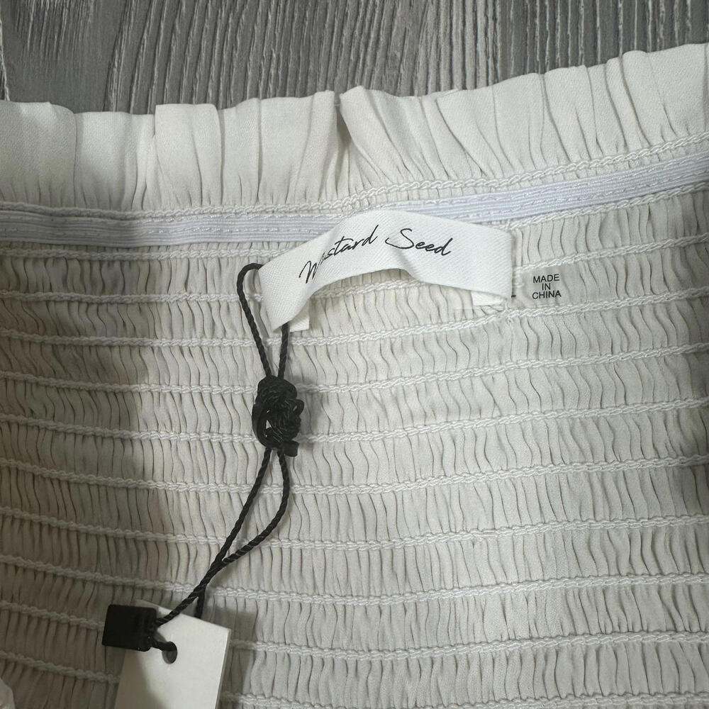 Mustard Seed‎ Cream Tiered Mini Skort with Elasticated Waist - Picture 5 of 7